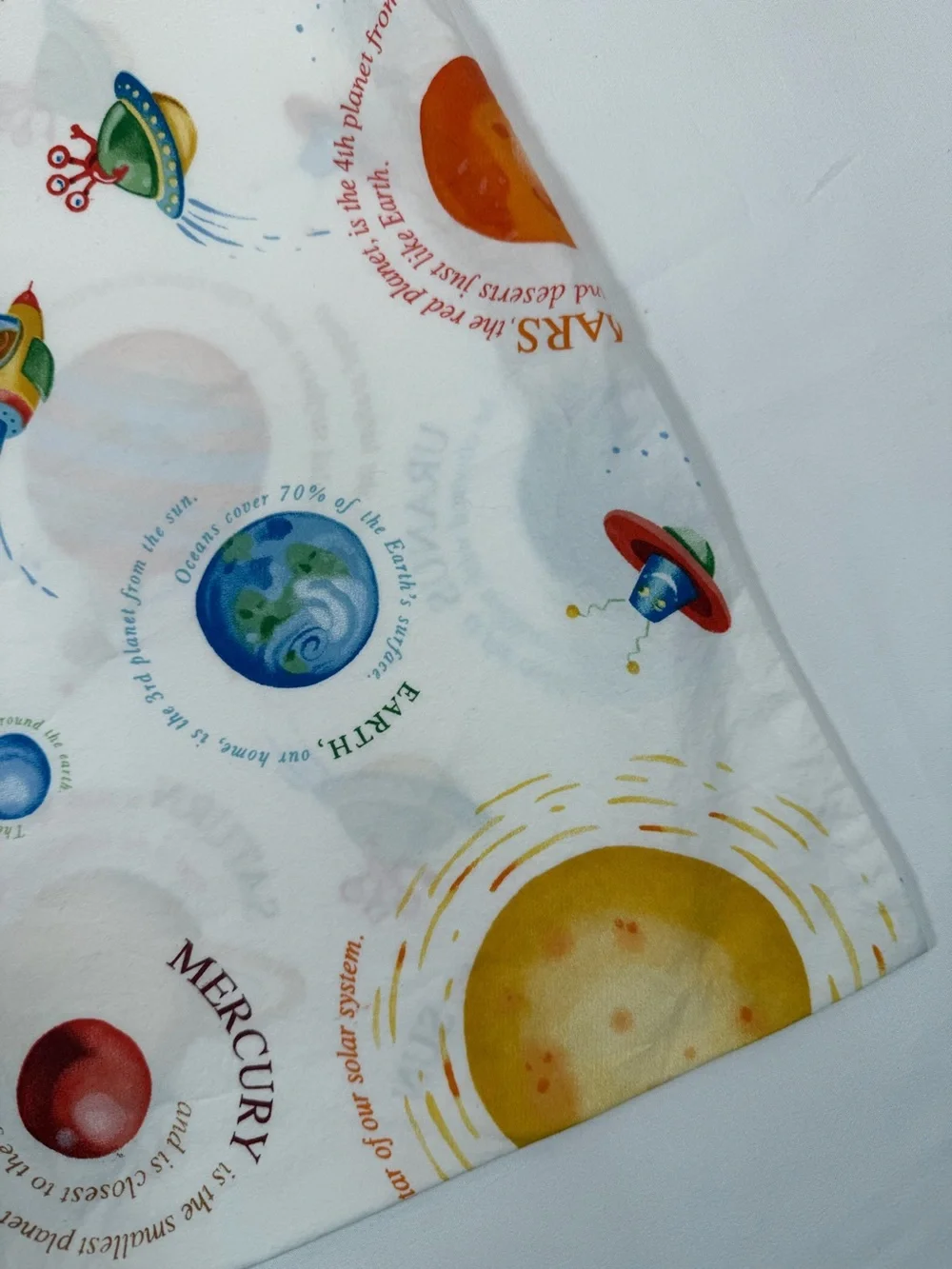 POTTERY BARN KIDS Solar System Standard Pillowcase Space Planets Organic Cotton